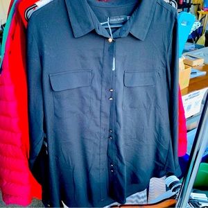 Ivanka Trump Black Button Up Blouse